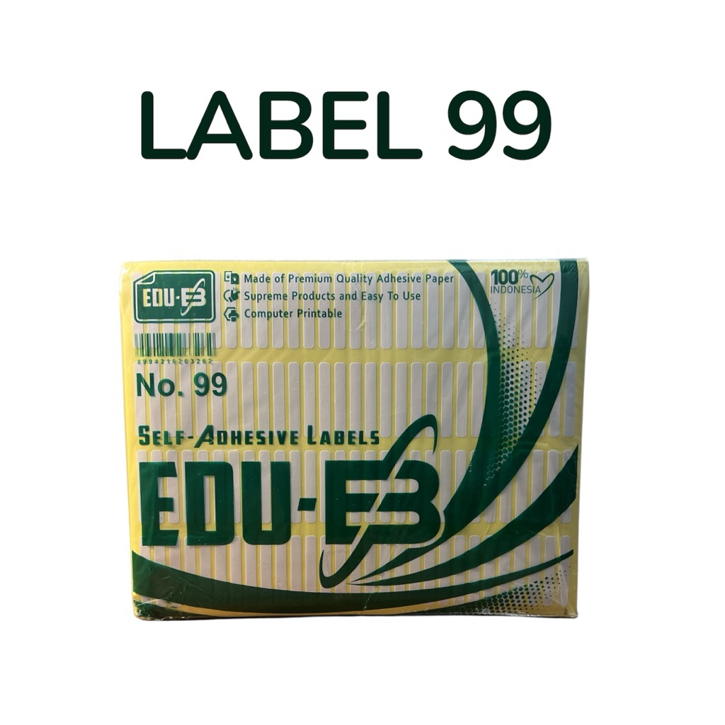 

Label 99/ tipe ex tempel EDU-B harga 1 pax kecil
