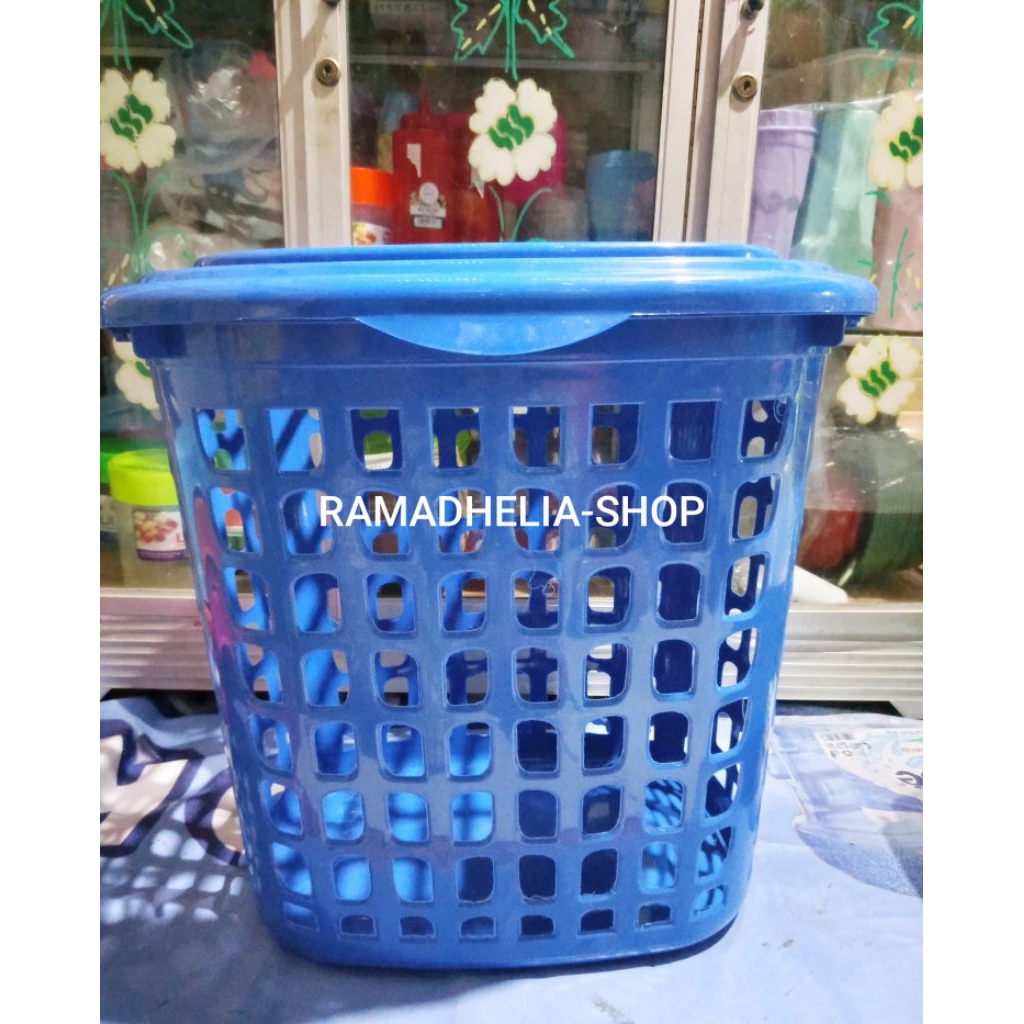 KERANJANG LAUNDRY BAJU PAKAI TUTUP MREK LUXIO