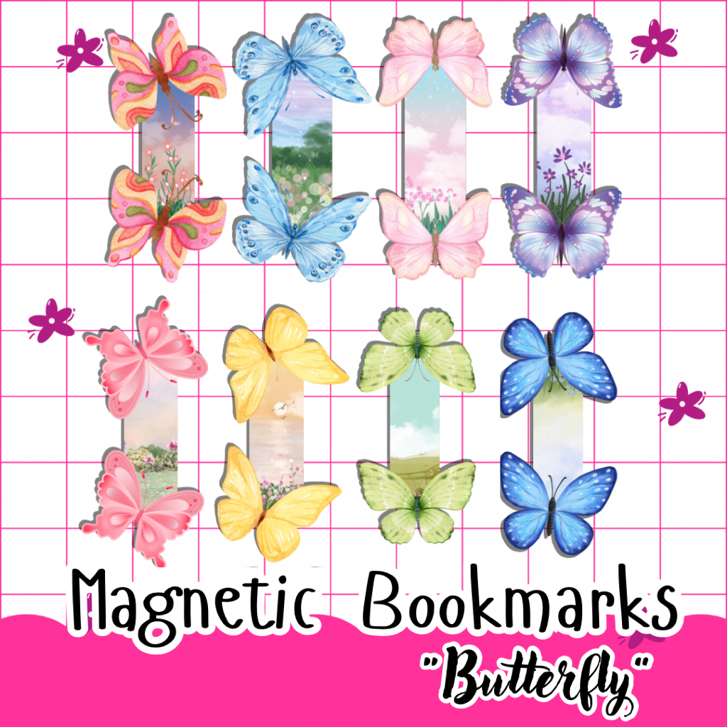 

meliarsdna.craft | Magnetic Bookmarks | Penanda Buku Magnet Butterfly Edition