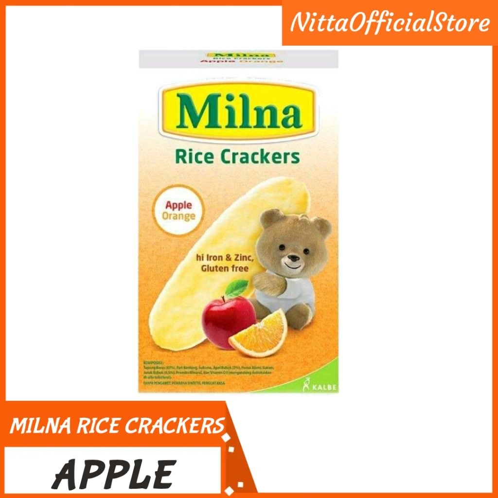 MILNA RICE CRACKERS Snack bayi 20gr 6 Bulan+