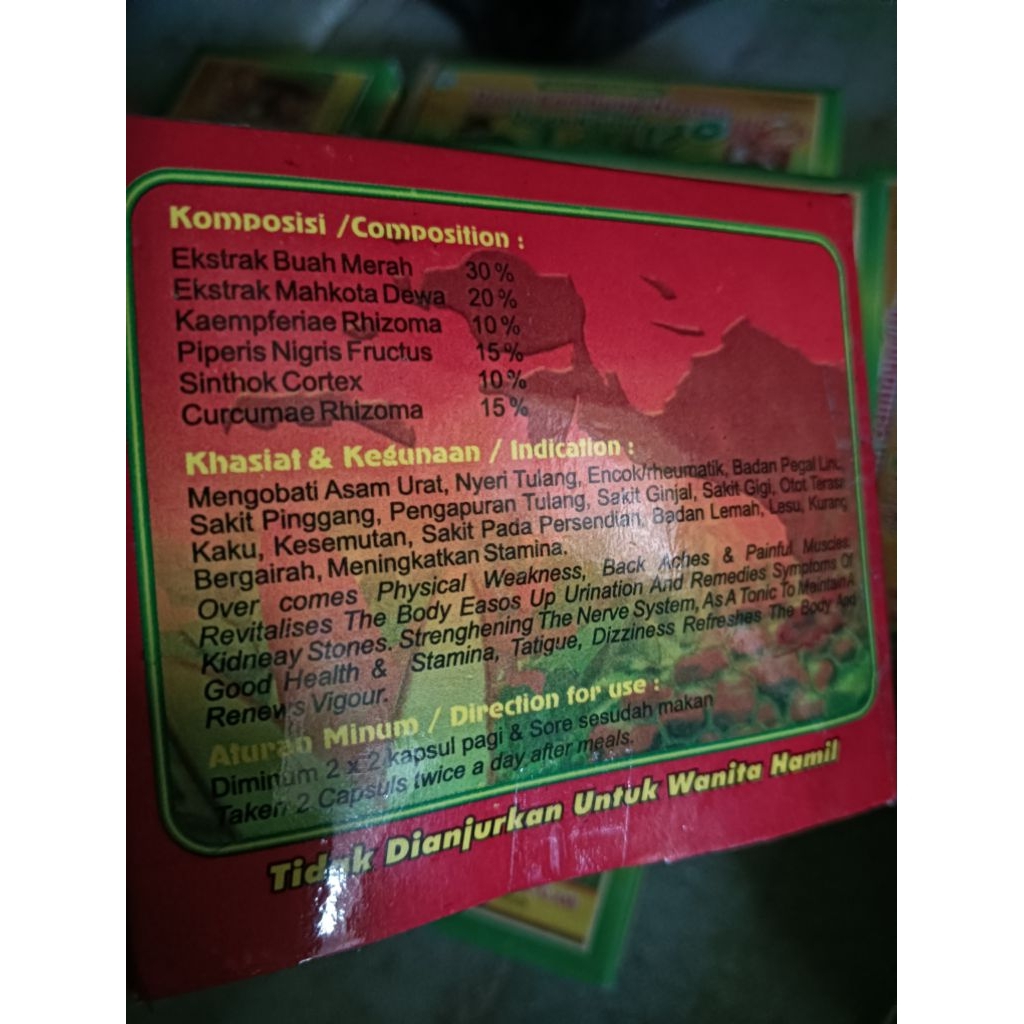 Sari buah merah sari kapsul original