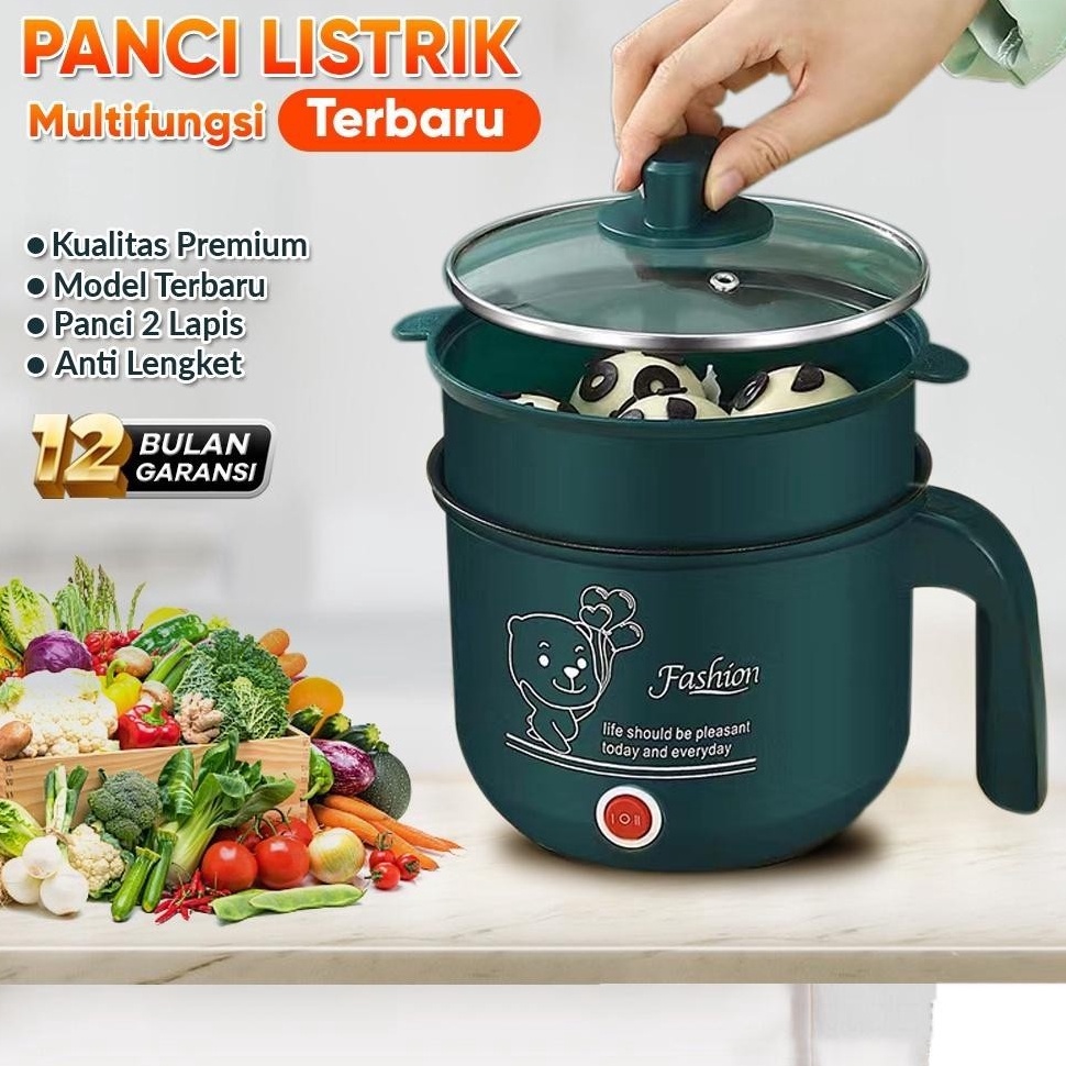 New Pot Cooker Mini  Panci Listrik Free Kukusan Plastik  Panci Kukus