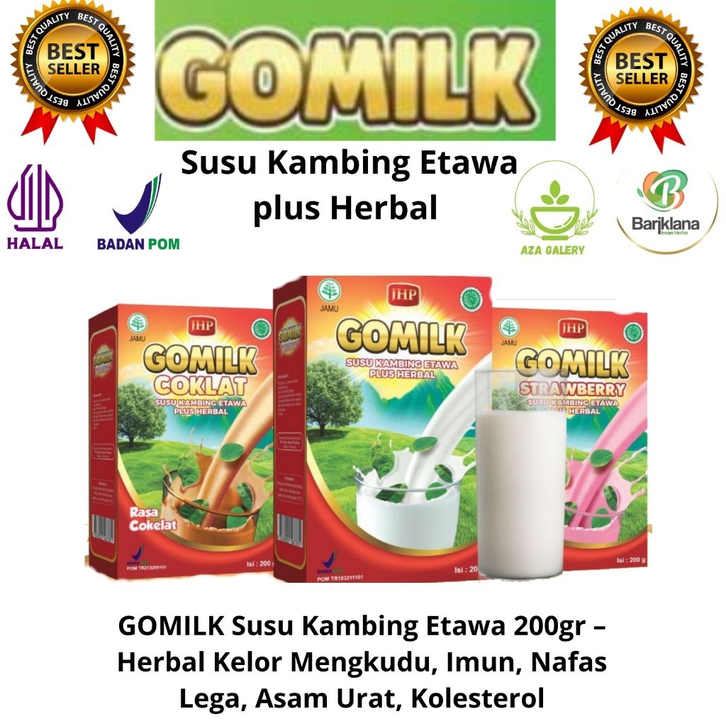 

‎GOMILK Susu Kambing Etawa 200g – Herbal Anak Lahap Makan, Tulang Kuat, Aman Maag dan Alergi‎