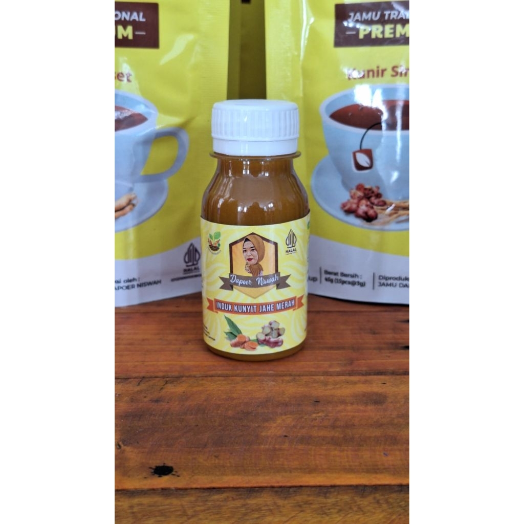 

Jamu Cair Induk Kunyit Jahe Merah,Kunyit Asam,Temulawak,Pati Kunyit,Beras Kencur,Manjakani