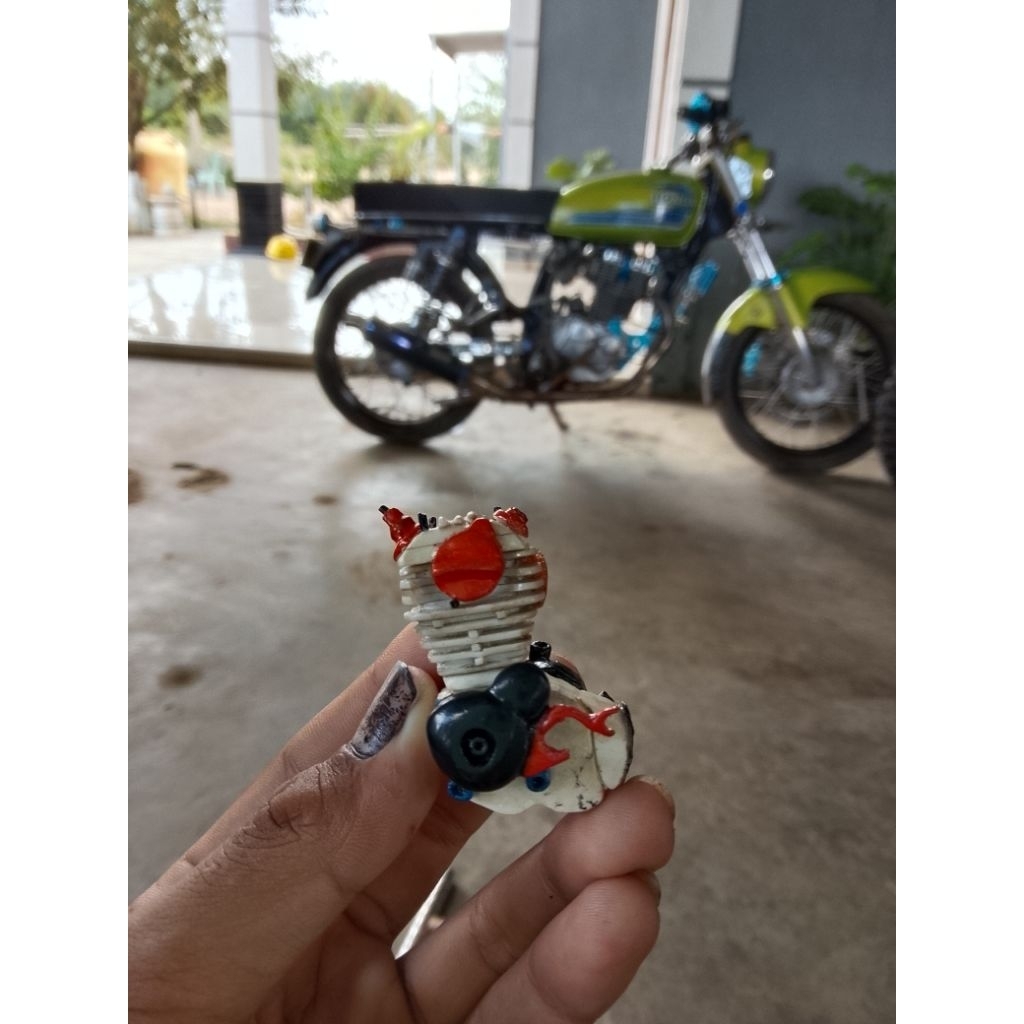 miniatur mesin motorh herex  gl, tiger, cb dan dll