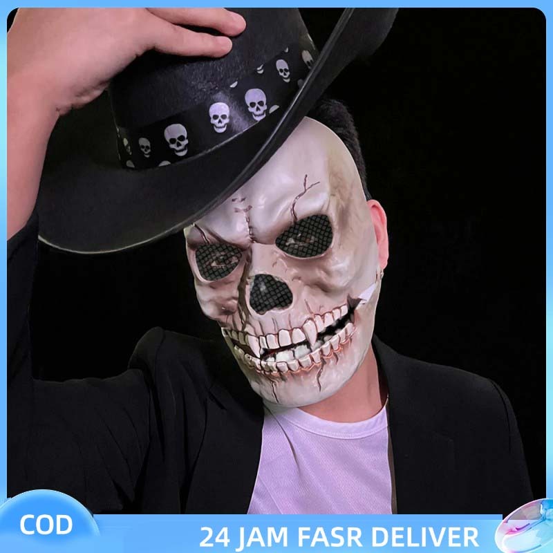 Topeng Badut Seram Kostum Setan Topeng Seram Kostum Horor  Kostum Halloween Kostum Horor Topeng Karn