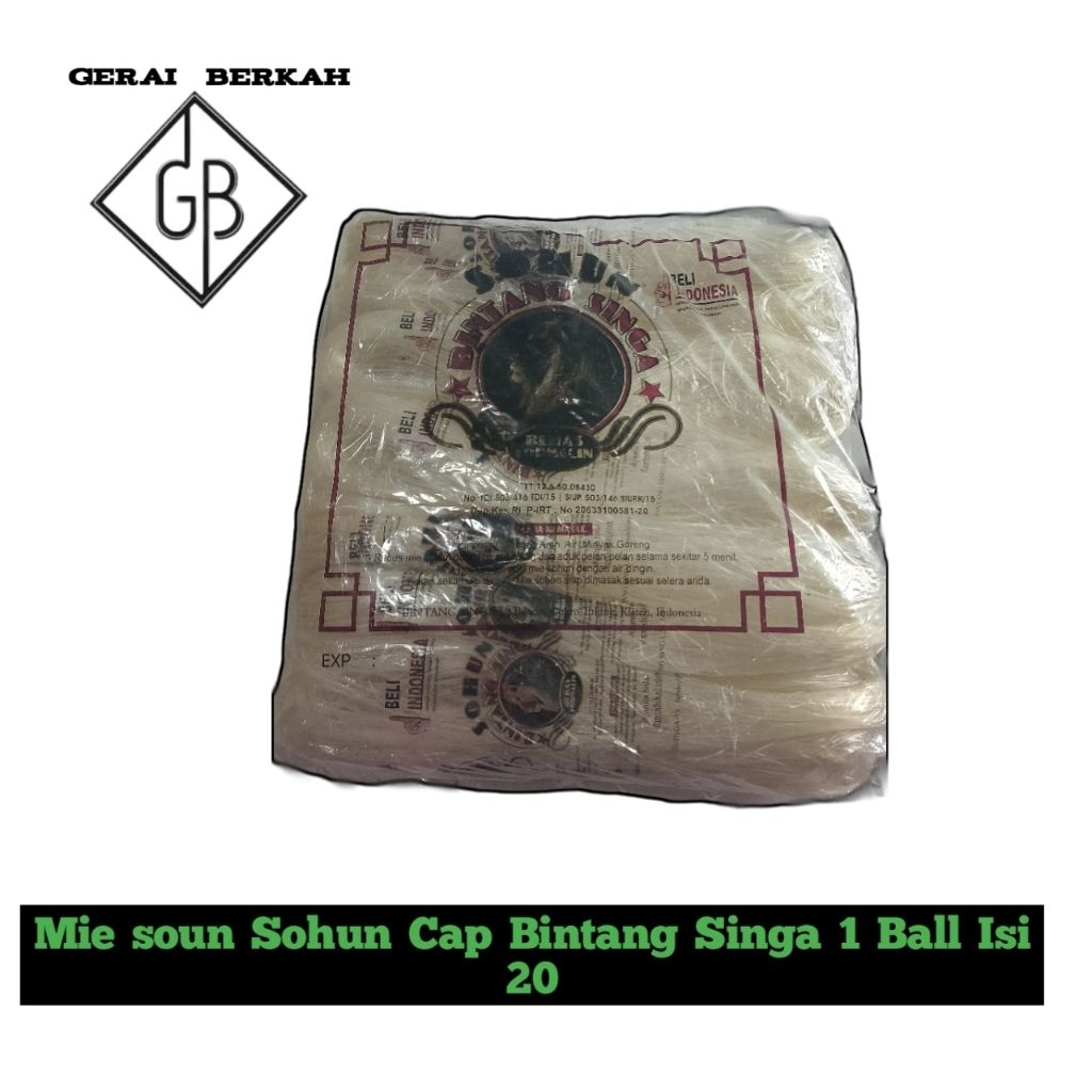 Mie Soun Sohun Cap Bintang Singa 100 Gram