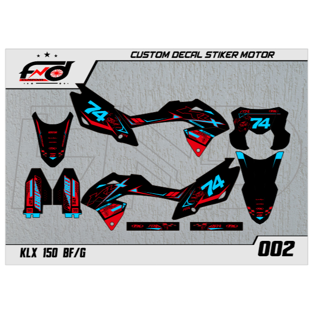 DECAL STIKER KLX 150 BF (002) DEKAL STICKER KLX G SE 2016 FULLBODY 2017 2018 2019 2020 2021 2022 MER