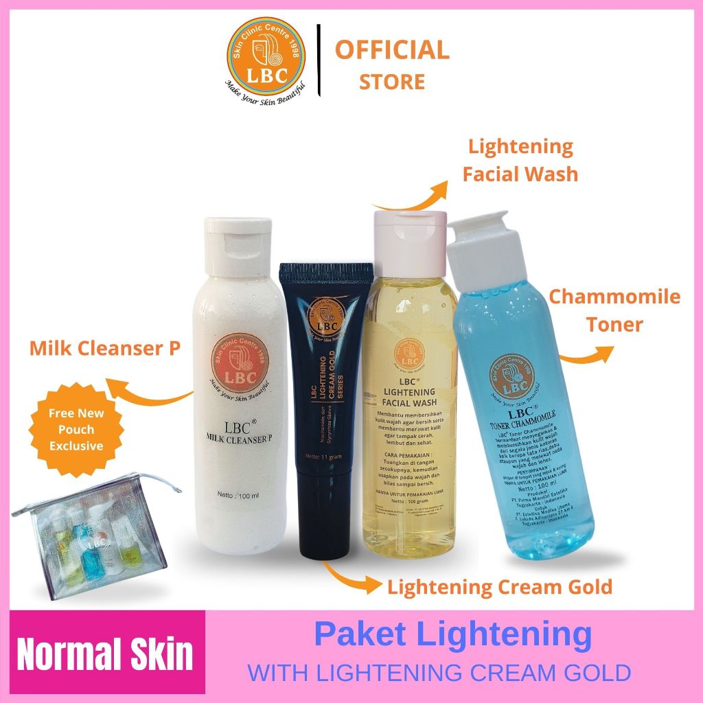 Paket Skincare - LBC Super Lightening for Normal Skin (FREE POUCH)