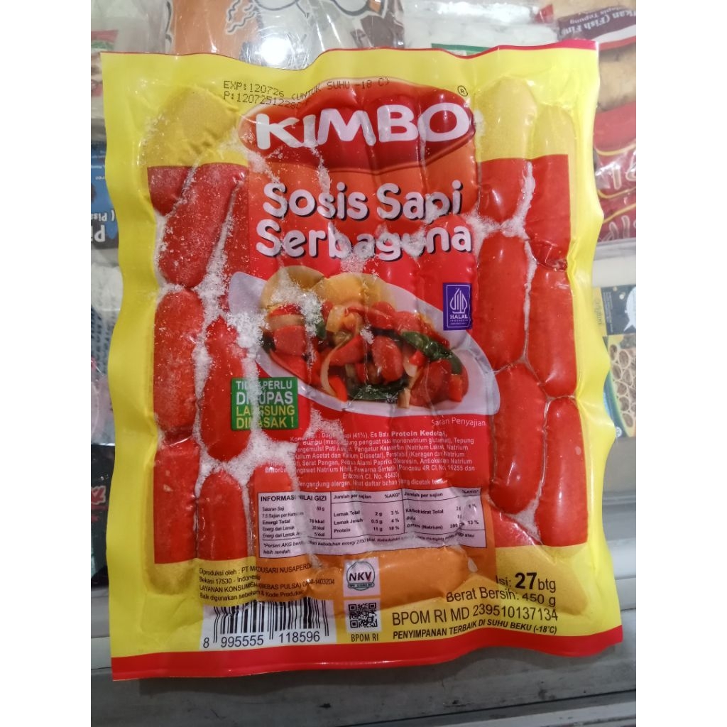 

Kimbo Sosis Sapi Serbaguna Cocktail isi 27