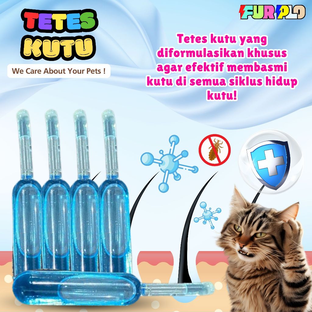 Obat Tetes Kutu Kucing Hamil Menyusui 1ml Furplo
