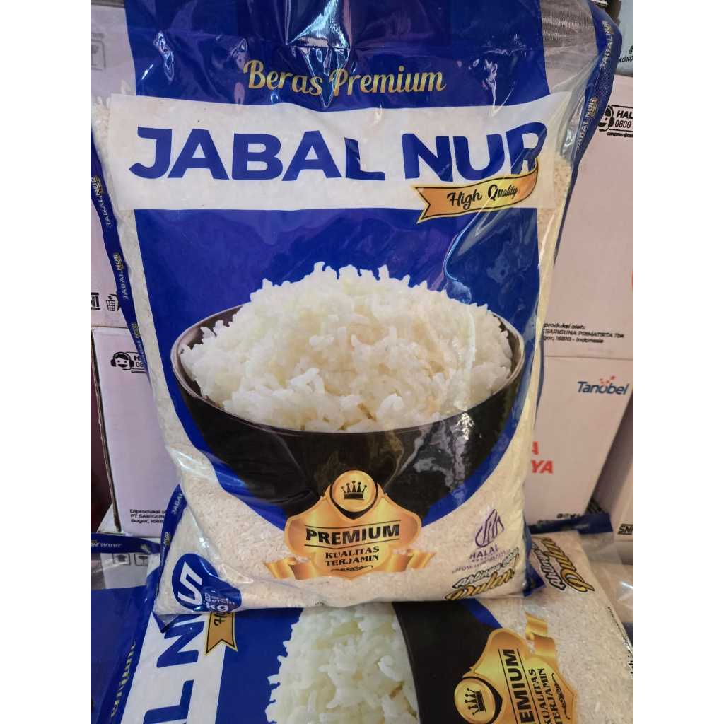 Beras Premium Jabal nur 5 kg / Beras jabal nur 5 kg/ beras premium 5 kg jabal nur