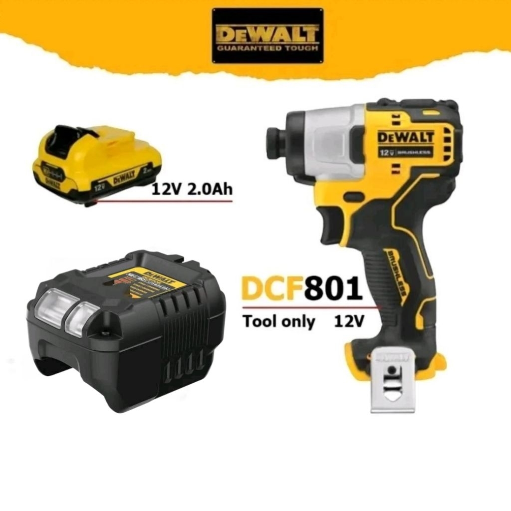 Dewalt DCF801N impact driver Cordless 12V mesin bor obeng Cordless Dewalt Dcf801