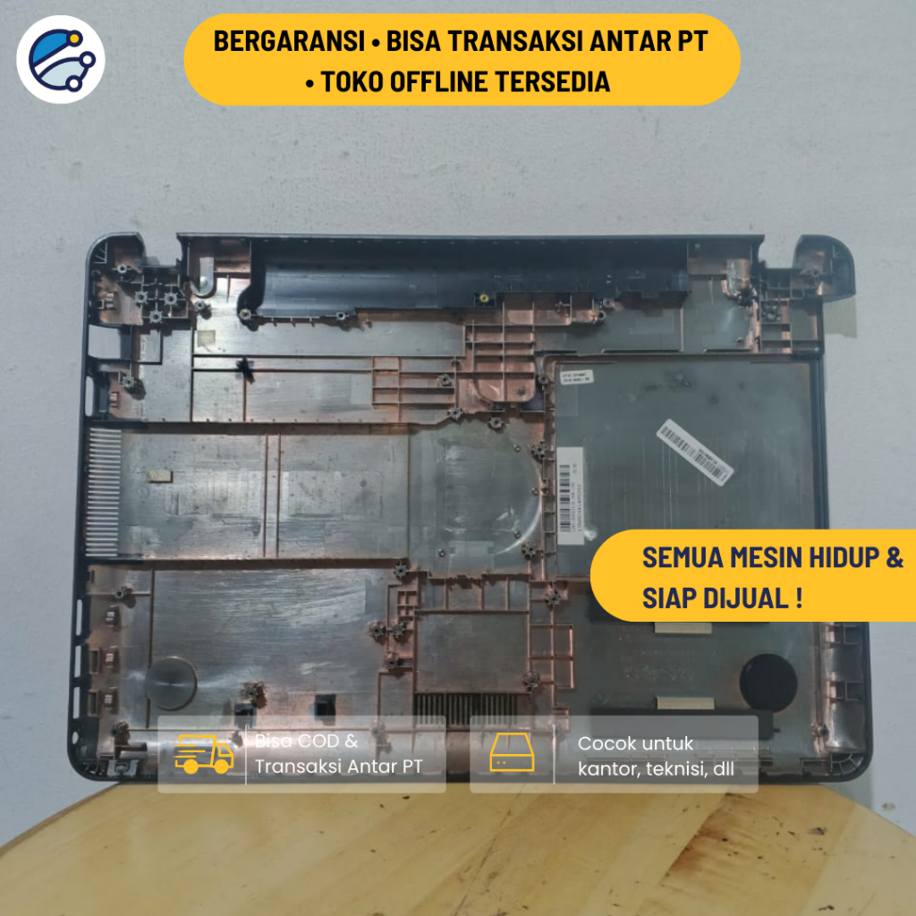 Casing Bawah Laptop / Bottom Case Laptop / Housing Body Laptop Bawah / Keyboard Laptop Copotan / Fra