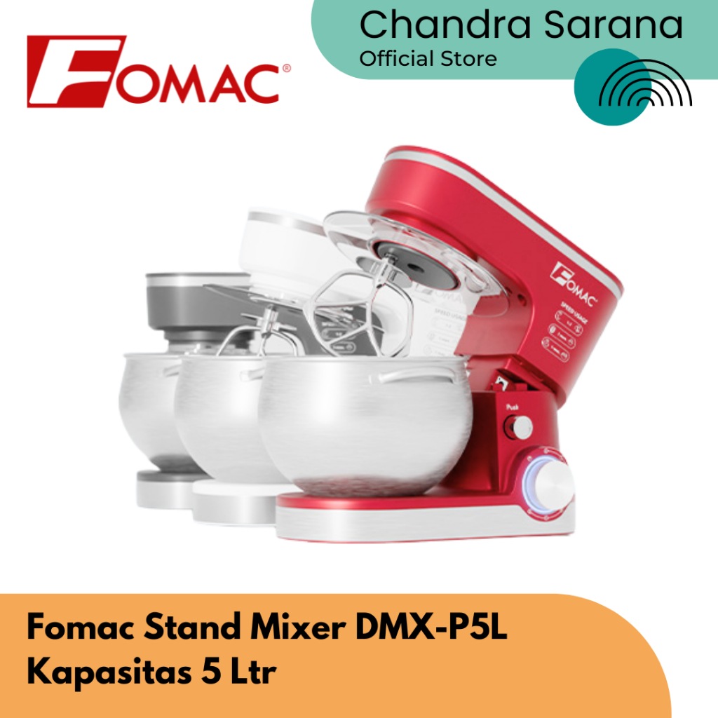 Fomac DMX-P5L Stand Mixer 5L 6 Speed 3 Attachments