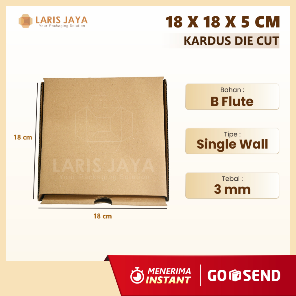 

Box Diecut 18x18x5 Kotak Pizza Packing Gift Painting Kit Kardus Die Cut Kado Hampers Brownis 18 x 18 x 5 cm ( Kardus Pizza 18 x 18 x 5 cm )
