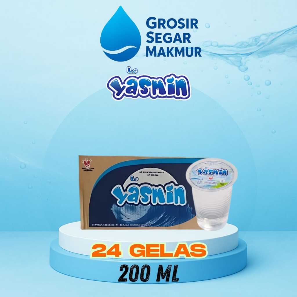 YASMIN Air Mineral 200 ml Cup / Gelas (1 dus isi 24 cup)
