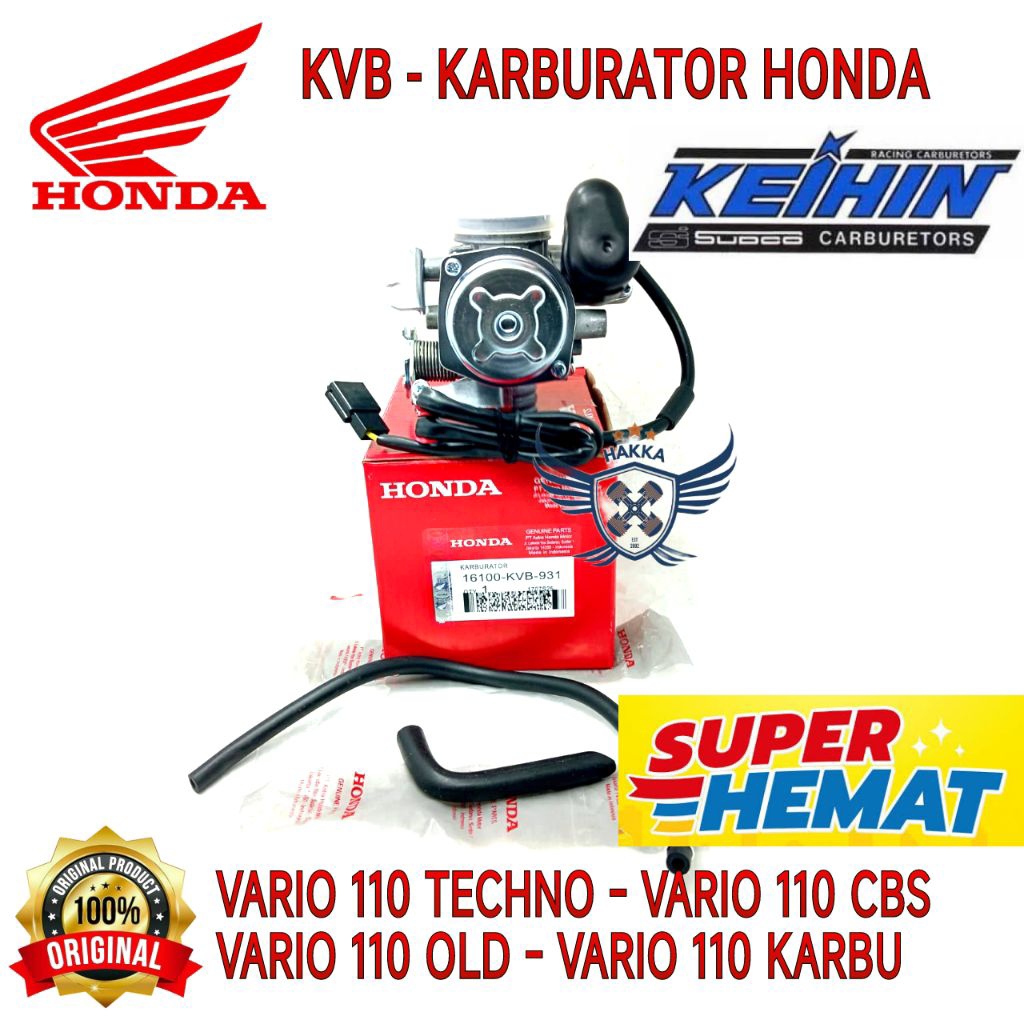 KVB ORIGINAL KARBURATOR HONDA VARIO 110 TECHNO, KARBURATOR HONDA VARIO 110 CBS, KARBURATOR HONDA VAR