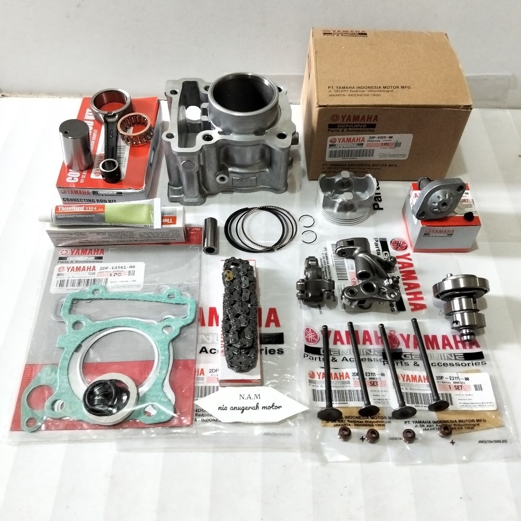 Blok seher cylinder Yamaha 2DP paket 10 aitem n-max new 155 n-max old lama 155 aerox new 155 aerox o