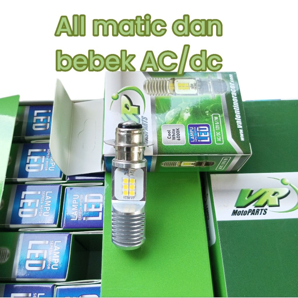 lampu led beat fi/lampu led Mio karbu all variant bebek dan matic bohlam AC/DC 6 sisi mata lampu ter