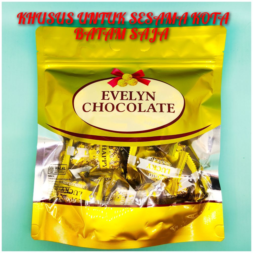 Naraya Evelyn Chocolate 200 gram isi 16 pcs