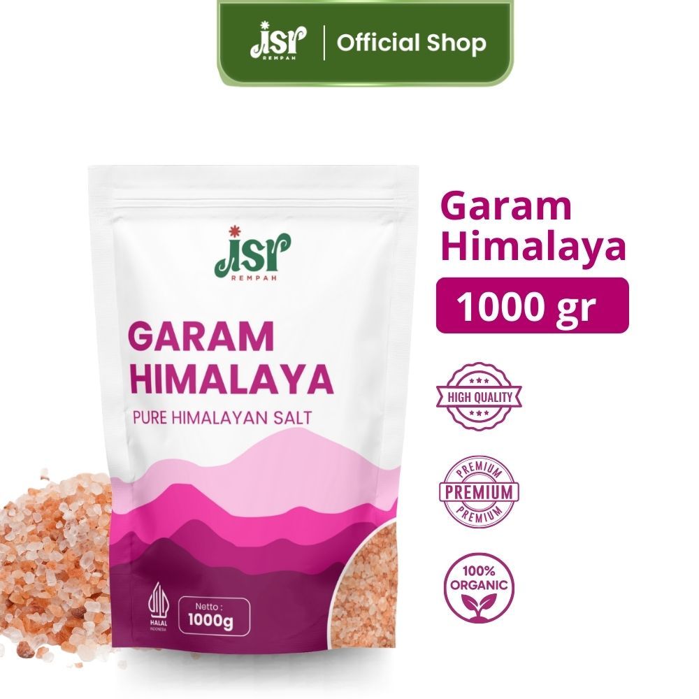 

Garam Himalaya Original 1Kg Himalayan Pink Salt Tanpa Campuran Pewarna Murni 1 kilo 1000g