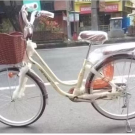 sepeda mini 26 Jieyang cream