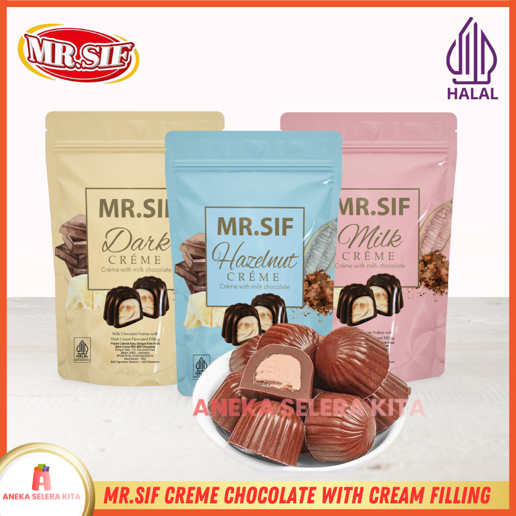 

MR.SIF Dark & Halzenut Creme With Milk Chocolate - Halal 160g