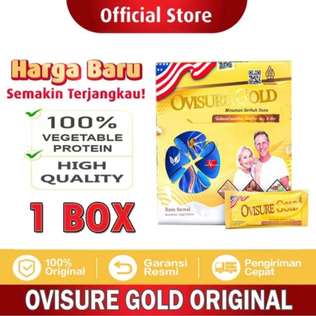 

OVISURE GOLD SUSU VITAMIN TULANG DAN NYERISENDI OTOT 1 BOX ISI 12 SACHET