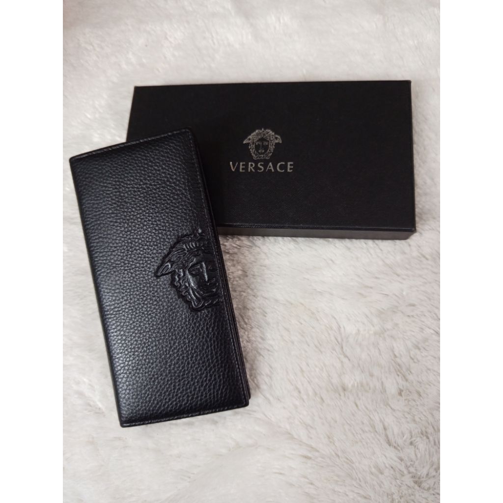 Dompet Panjang Medusa Polos Kulit Sapi Asli Free Box