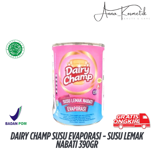 

Dairy Champ Susu Evaporasi - Susu Lemak Nabati 390gr