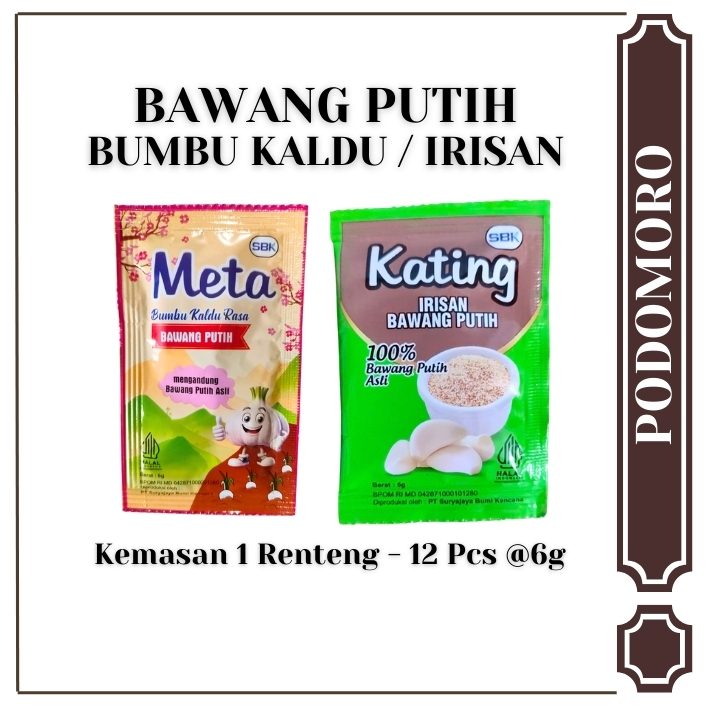 

Bawang Putih Goreng Kating - Kaldu dan bawang goreng siap makan - 1 renteng isi 12 pcs@6g