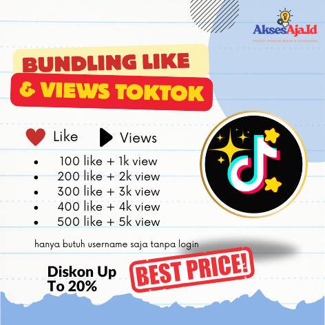 

Paket Boost Viral Sosial Media | Bikin Konten Ramai & Populer bundling like dan view toktok