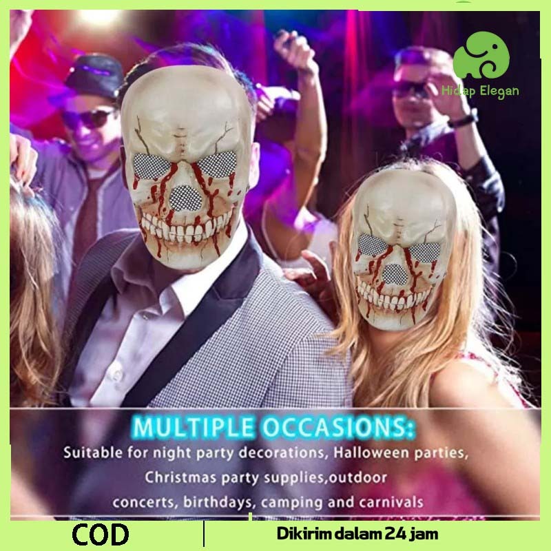 Topeng Tengkorak Dagu  Topeng Helloween Topeng Kuntilanak Seram Topeng Hantu Seram Costume Halloween