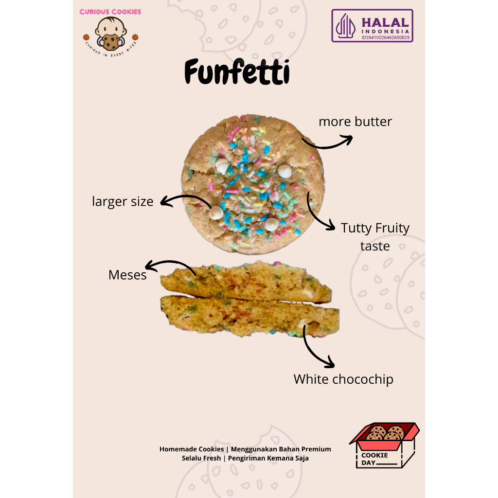 

Funfetti Cookies - Biskuit Penuh Kesegaran Aroma Buah, Tutty Fruity