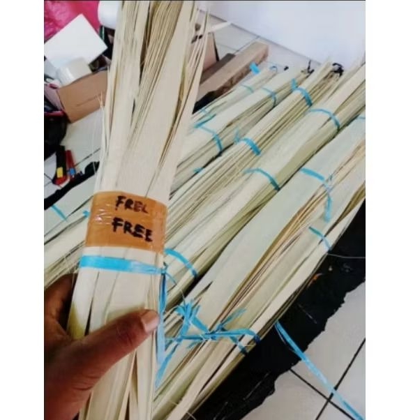 

30 Lembar Daun Lontar TANPA LIDI LEBAR FULL, Siwalan, Ental, Ibung SUPER