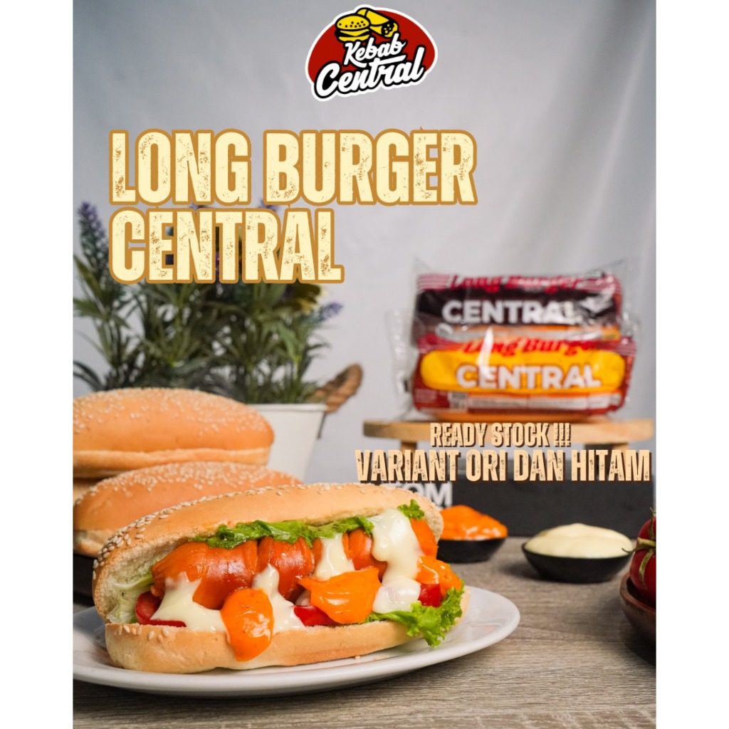 

ROTI LONG BURGER CENTRAL ISI 10pcs