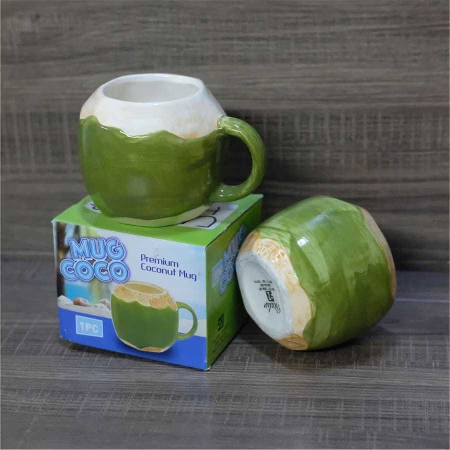 Cangkir Mug Motif Kelapa Muda 3D Cantik  Unik Mug Lucu Mug Unik Hadiah Lucu Hadiah cangkir Souvenir 