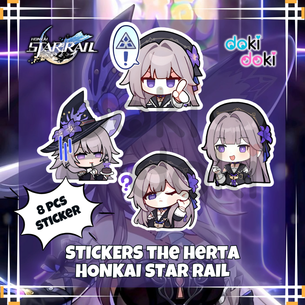 

8 Pcs Stickers Game The Herta Honkai Star Rail