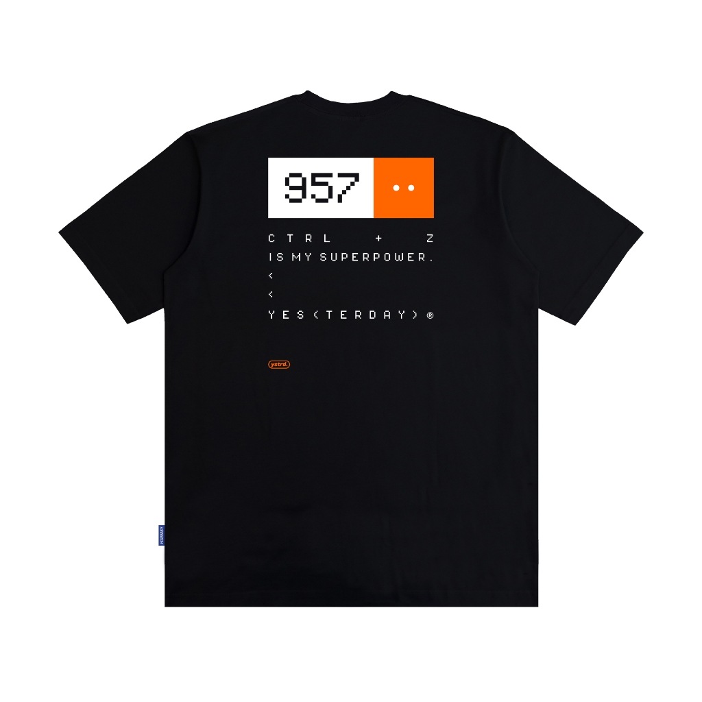 Yesterday – Baju Kaos Distro Pria Original T-Shirt Pria Cowok Keren Pixel Hitam