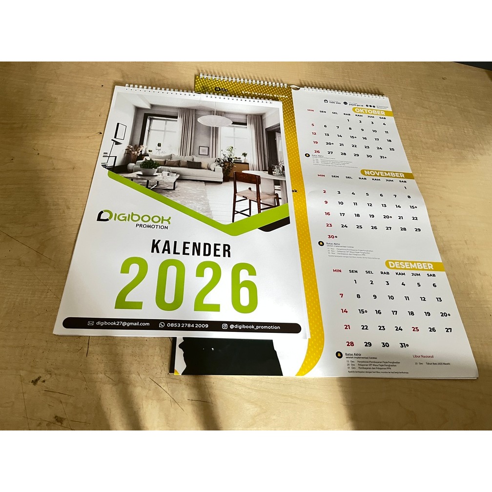 

Cetak Kalender Dinding A2 2026 Spiral Custom Desain – Souvenir Corporate & Branding Perusahaan