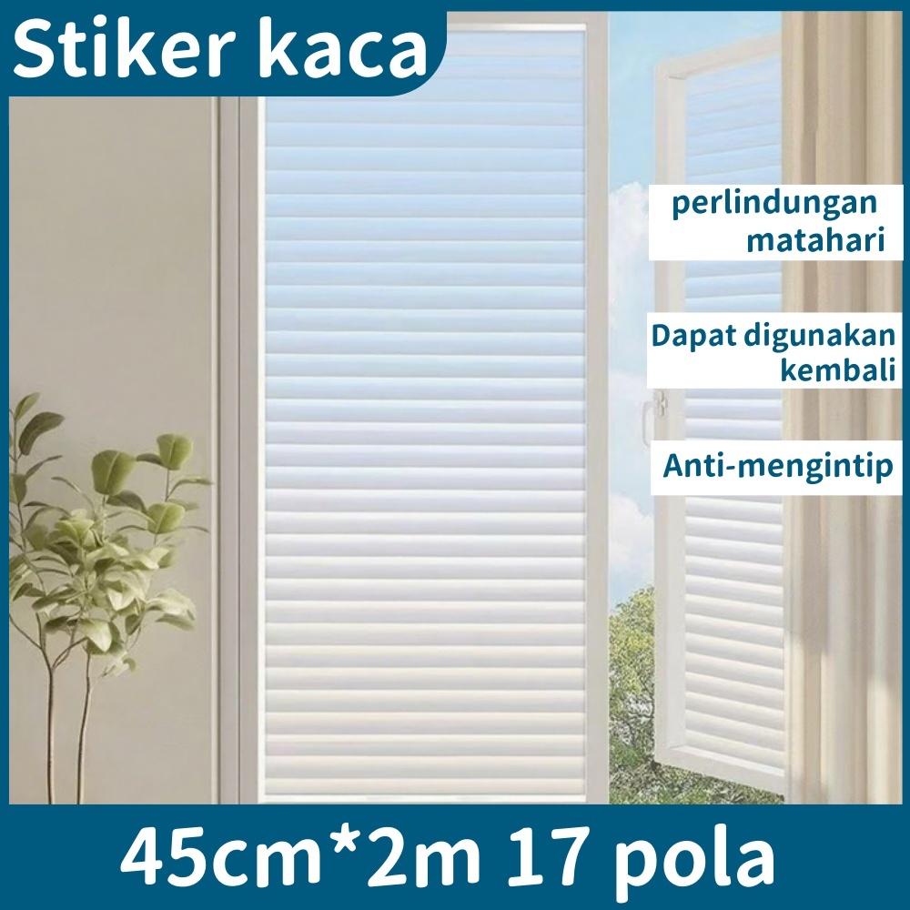 [COD]sticker kaca jendela 45cm*200cm,sticker kaca jendela rumah 3d minimalis bermotif,stiker kaca ka