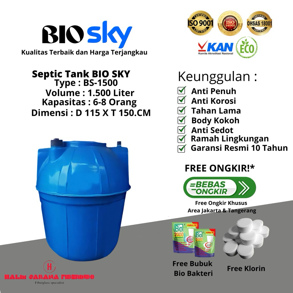 Septictank Bio Tank Bio Sepiteng 1500 Liter Murah
