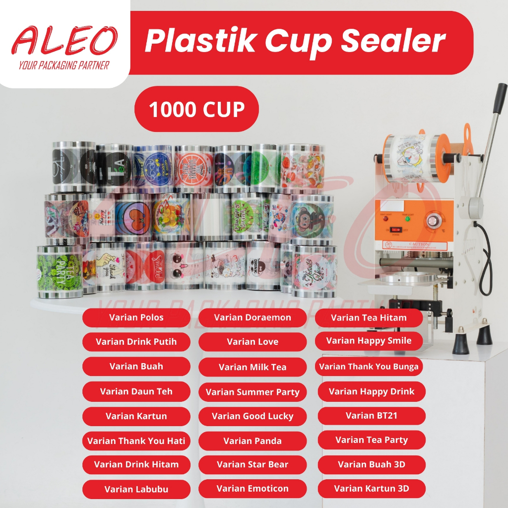 Tutup Lid Cup Sealer 2000 ECO Seal Cup Gelas Plastik SealCup Es Teh ALEO