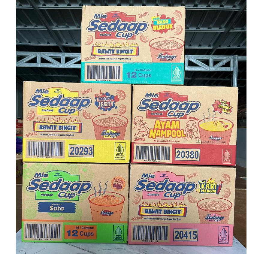 

Mie Sedaap Cup Kuah karton (75gr x 12)