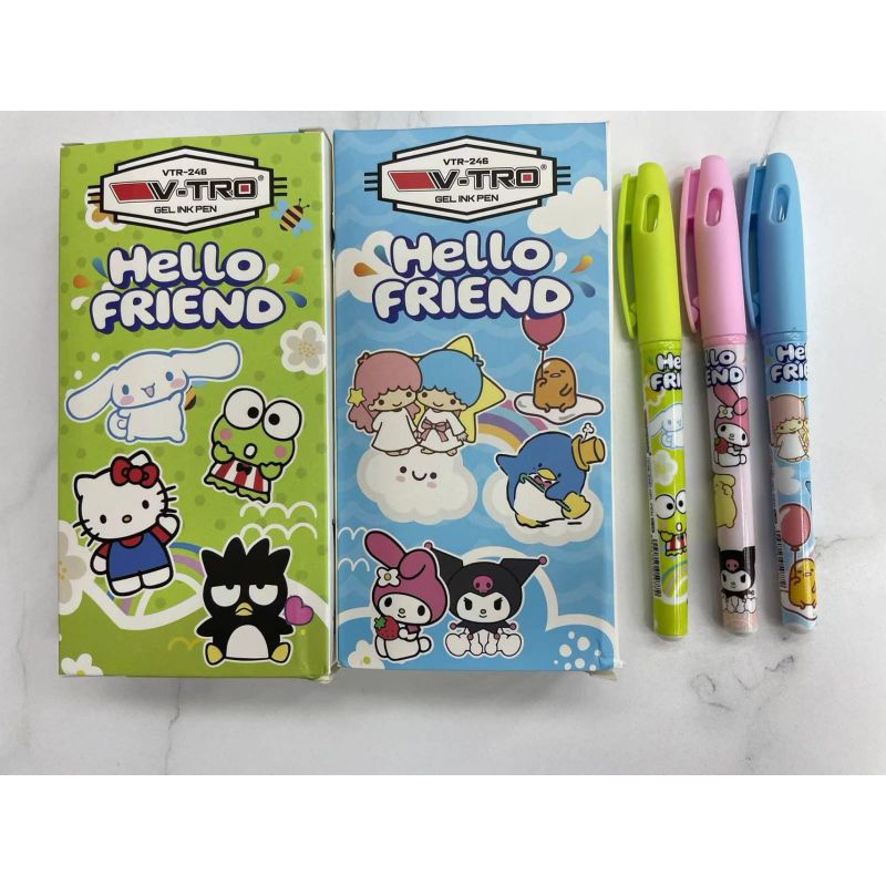 [200GR] BOLPEN GEL V-TRO / GEL INK PEN / PULPEN V-TRO HITAM / PENA GEL KARAKTER