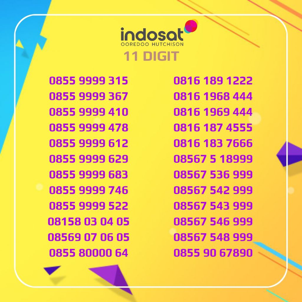 NOMOR 11 DIGIT INDOSAT IM3 TRIPLE 999 NOMOR CANTIK INDOSAT MURAH | Kartu Perdana Cantik IM3 Prabayar