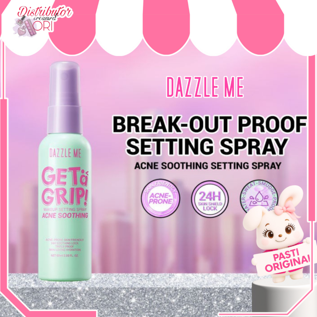 DAZZLE ME Get A Grip Makeup Setting Spray Acne Soothing Beauty Protecting 6x Soothing Boost Makeup M