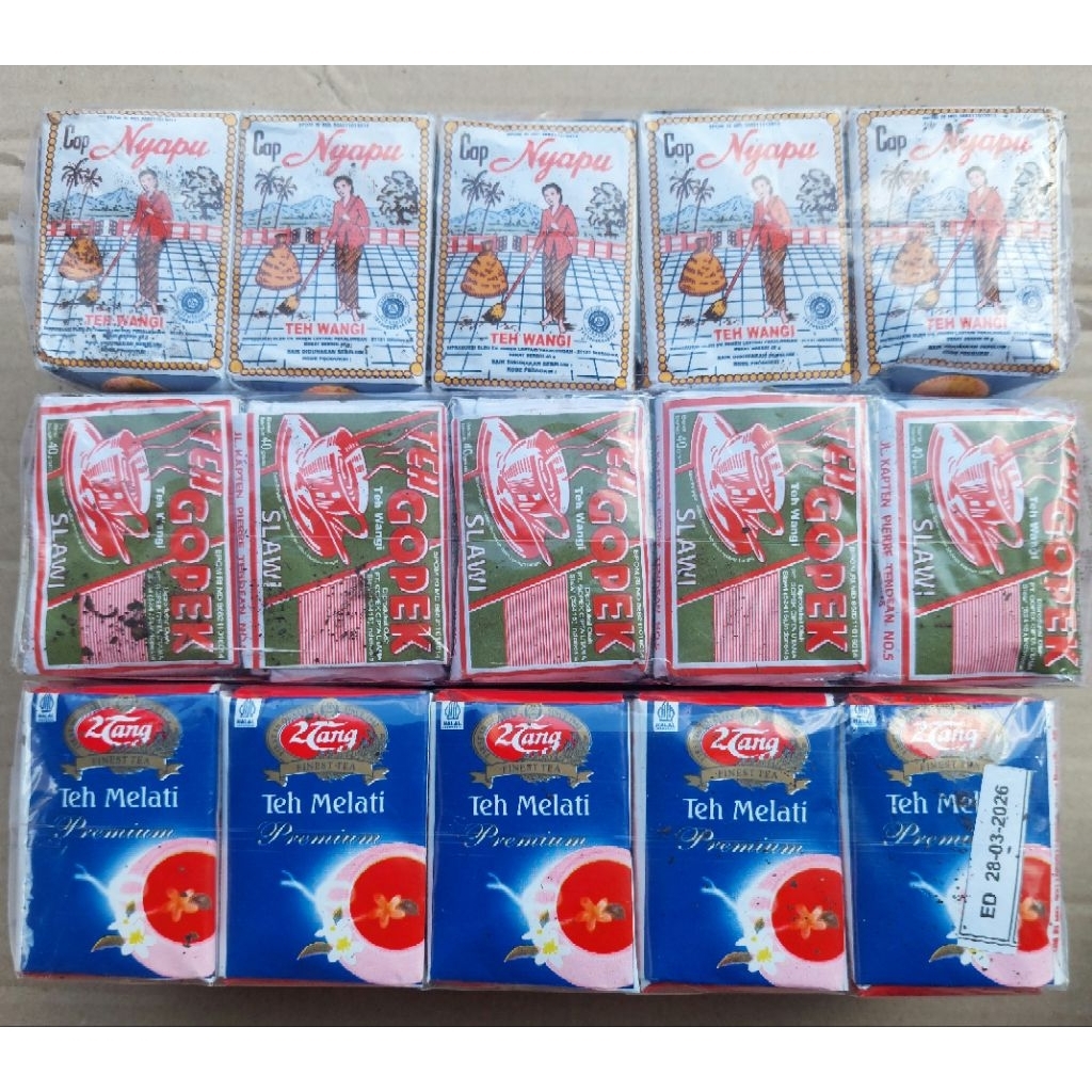 

Teh Racik Solo [ Teh Nyapu Teh Gopek Teh 2tang ] 40gr x 3 Slop Teh Solo Teh Es Teh Jumbo Grosir Teh