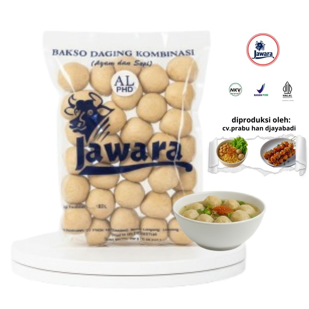 

Bakso Jawara Ayam Sapi Frozen Food Halal Bpom Nkv Bisa Kuah Bakar Goreng Isi 50 AL PHD
